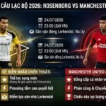 Ảnh bìa nhận định trận đấu giao hữu giữa Rosenborg vs Manchester United lúc 23h00 ngày 24/7/2026 với thông tin chiến thuật từ Gavang TV.