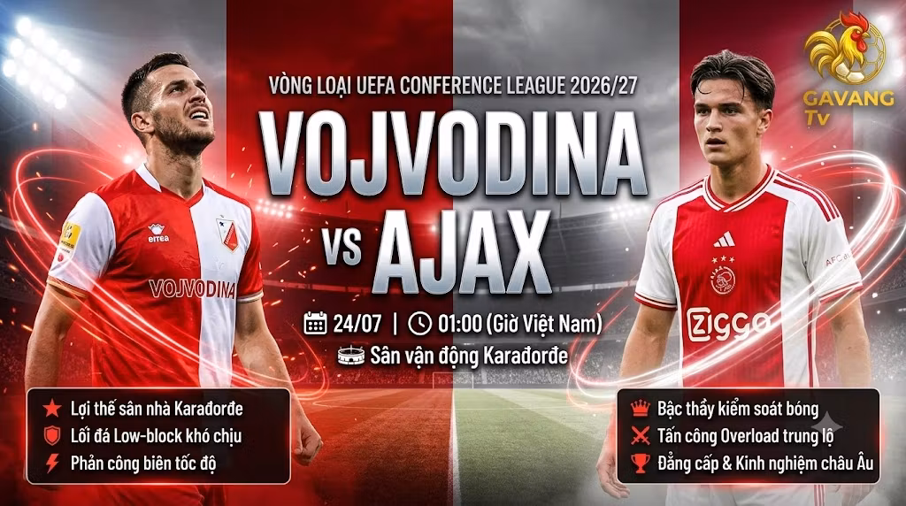 Nhận định Vojvodina vs Ajax (1h00, 24/7): Đẳng cấp ông lớn